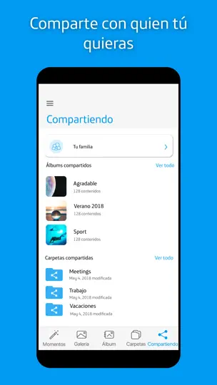 Captura de pantalla de Movistar Cloud en iPhone 6
