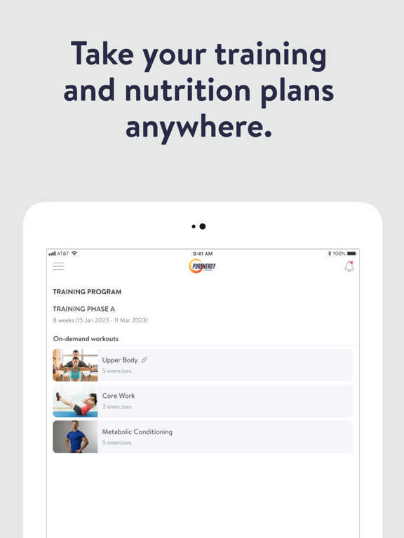 PurEnergy Fitness iPad screenshot 2 - Health & Fitness app