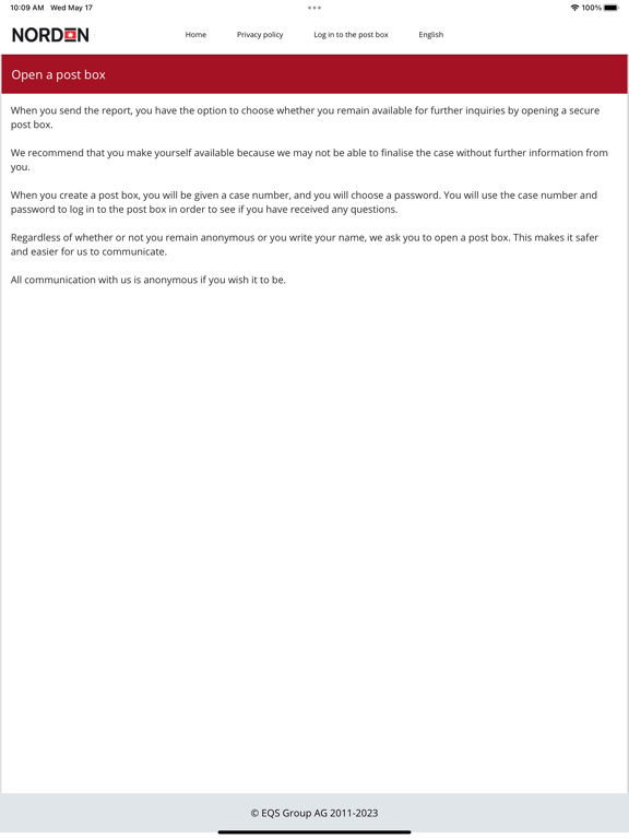 Screenshot #6 pour NORDEN Whistleblower App