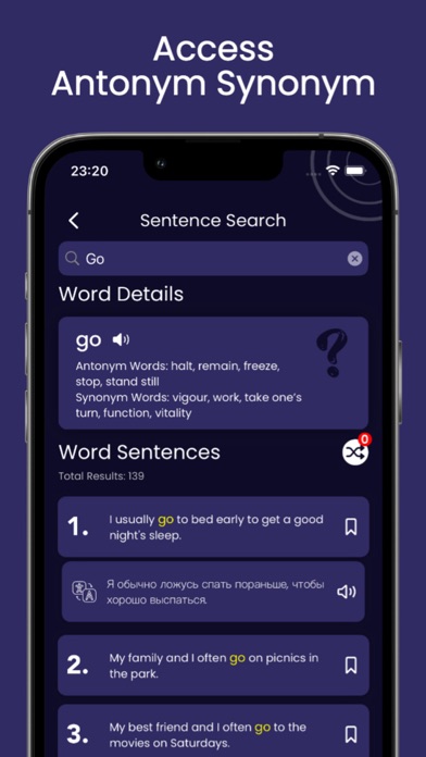 Sentence Search English Screenshot