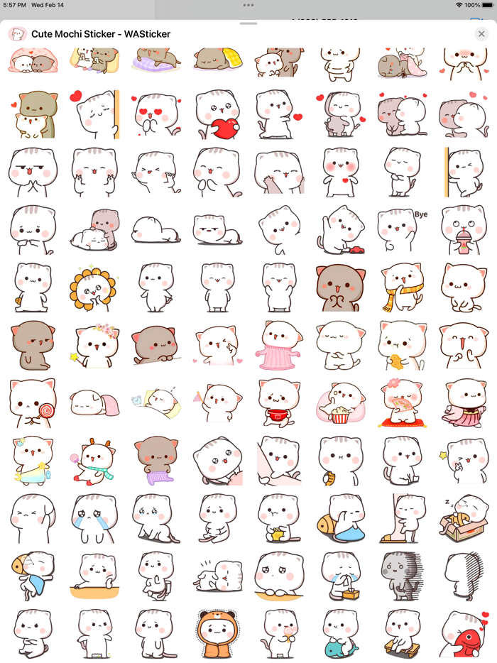 Cute Mochi Sticker - WASticker