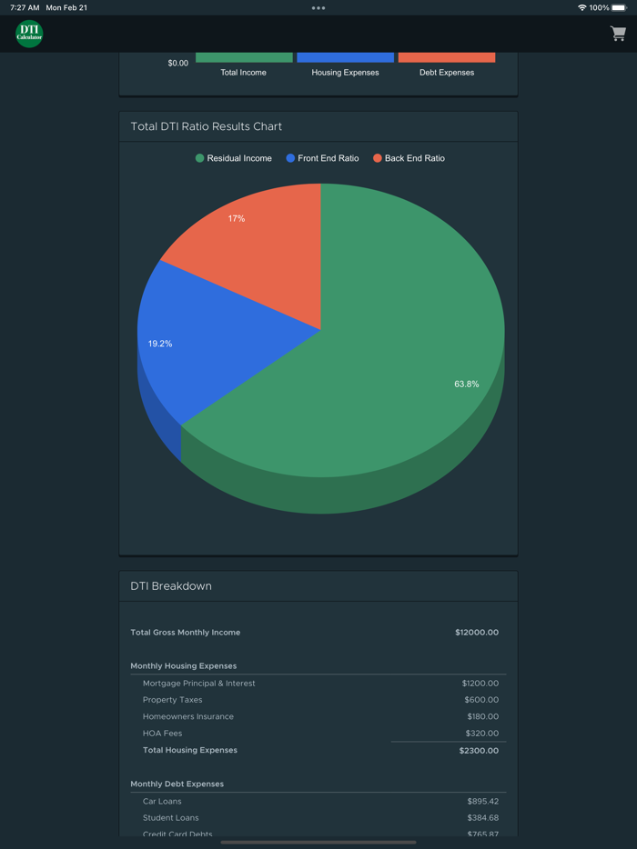 DTI Ratio Calculator