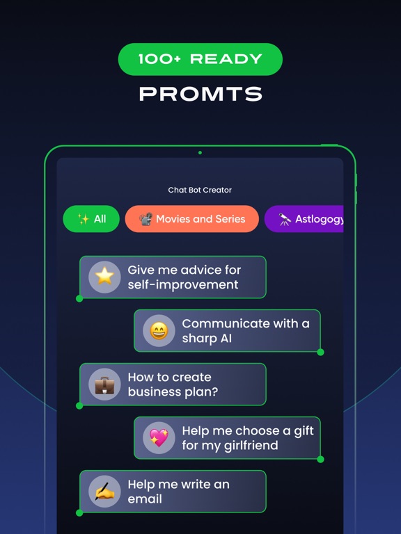 Chat Bot Creator: AI Assistant iPad screenshot 4 - Productivity app