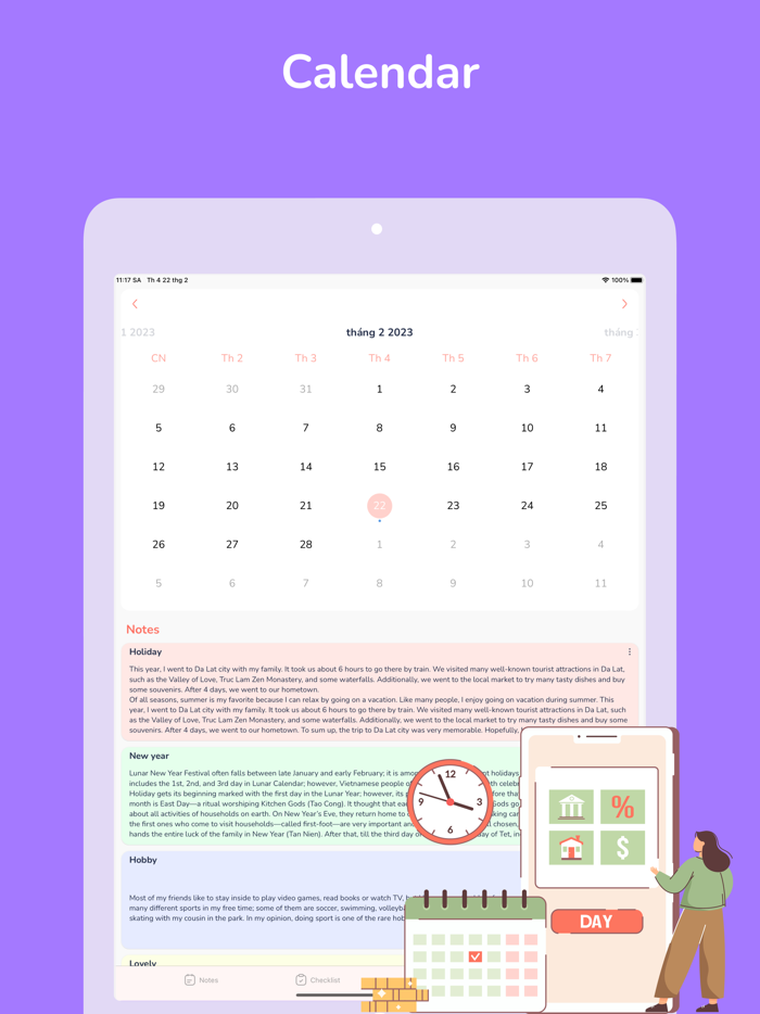 Color Note Lock Notes Widget