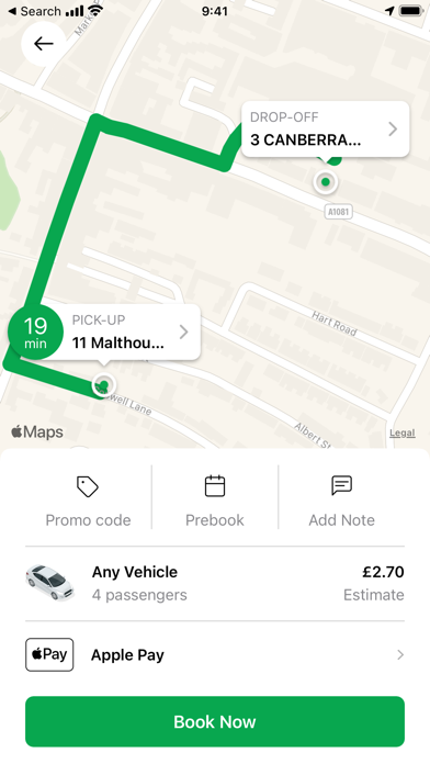 Abbey Taxis Screenshot