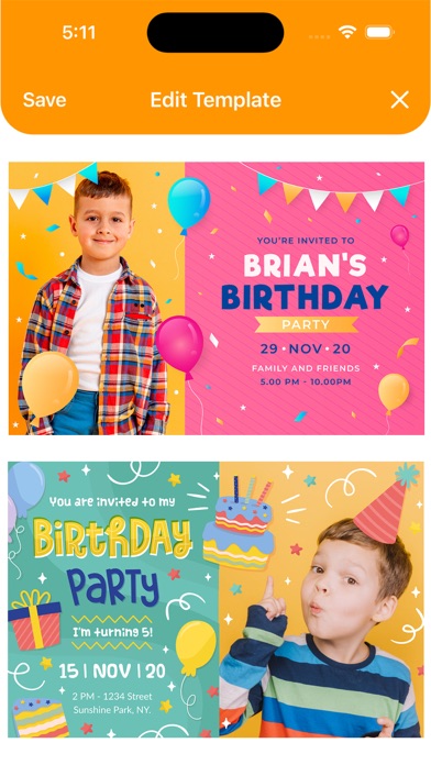 Birthday Invitations Maker Screenshot