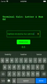 terminal calc: letter & num ed iphone screenshot 3