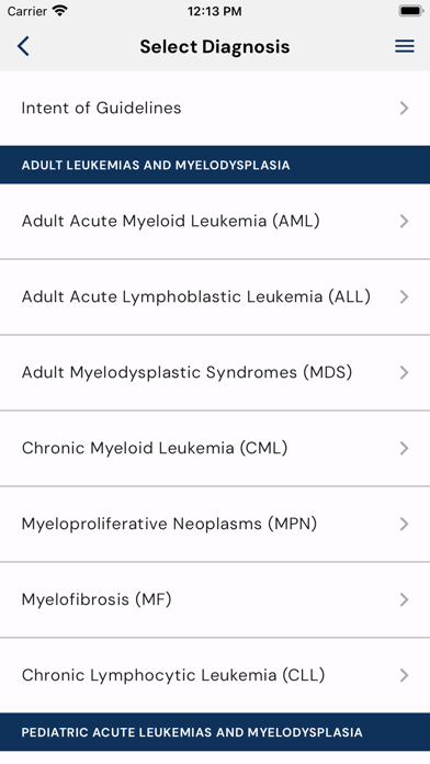 Transplant (HCT) Guidelines Screenshot