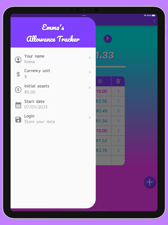 Kawaii Allowance Tracker