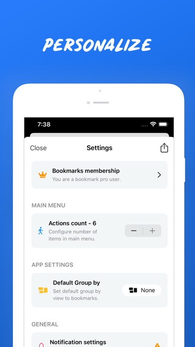 Bookmarks: Organize & Track Screenshot