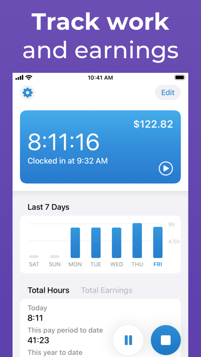 Screenshot #1 pour Flexishift - Work Time & Pay
