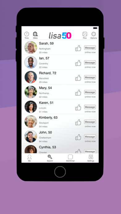 Lisa50 - Over 50 Dating App Screenshot