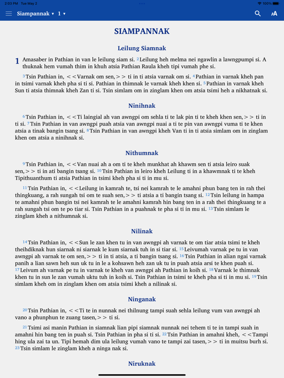 Screenshot #4 pour Bualkhaw Chin New Testament