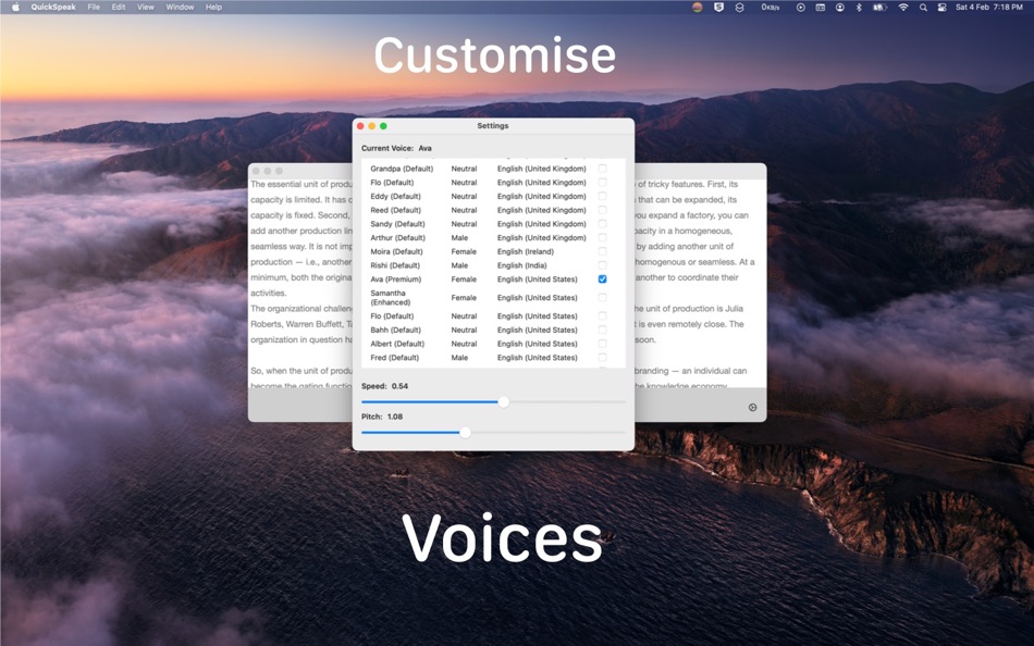 #4. QuickSpeak: Text to Speech (macOS) By: Jyothish Johnson