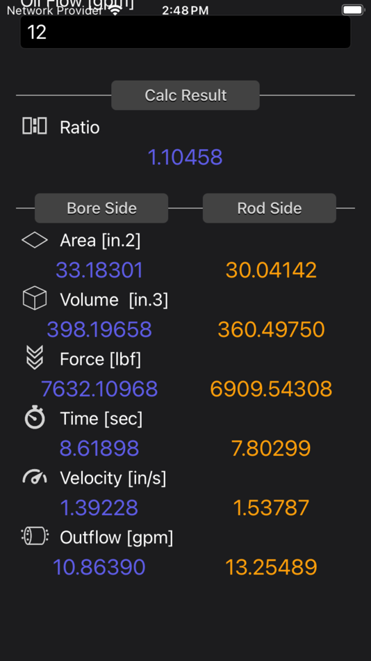 #7. Hydraulic Cylinder Calc (iOS) 由: Nitrio