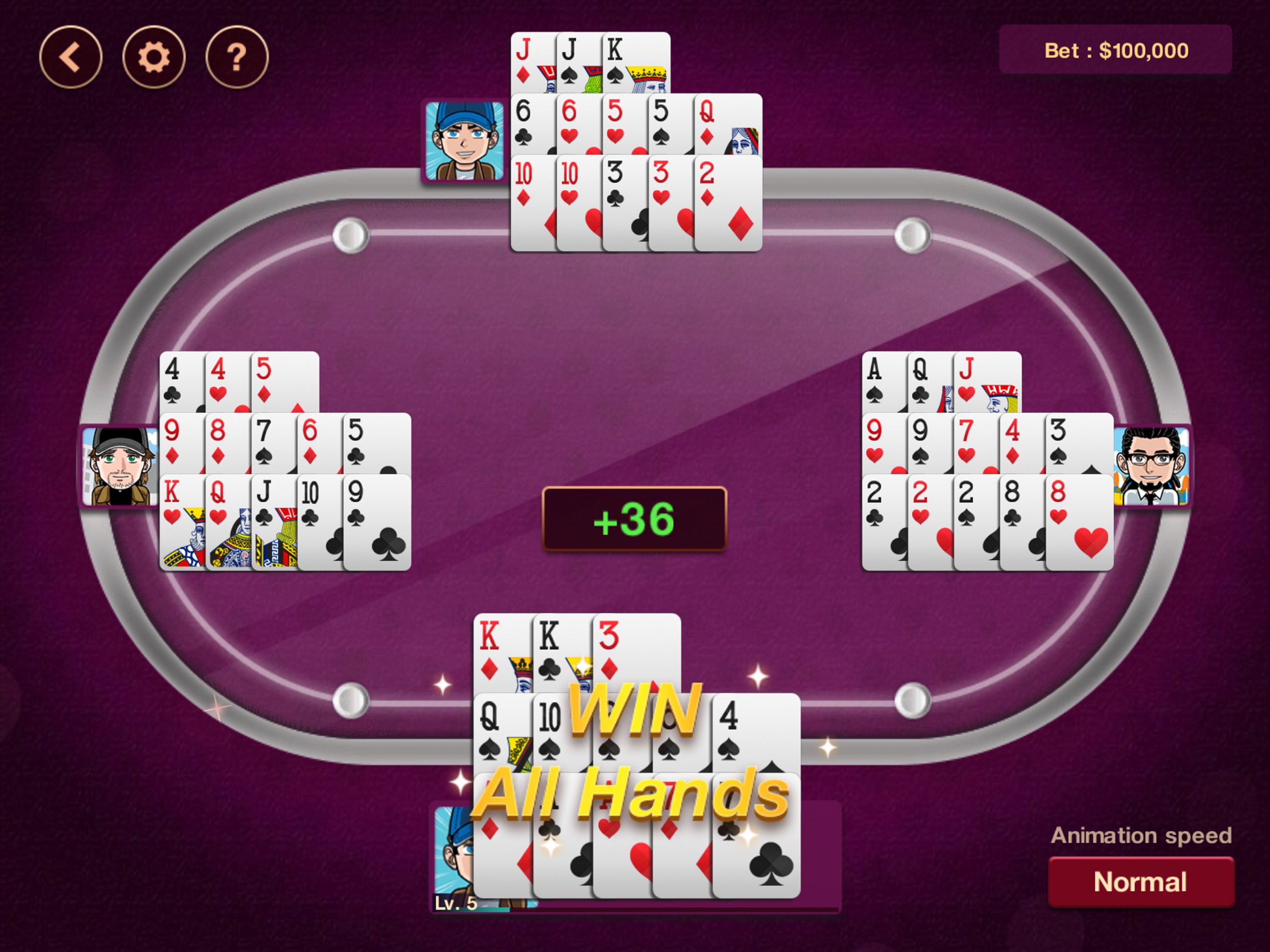 Chinese Poker - Pusoy Offlineのおすすめ画像4