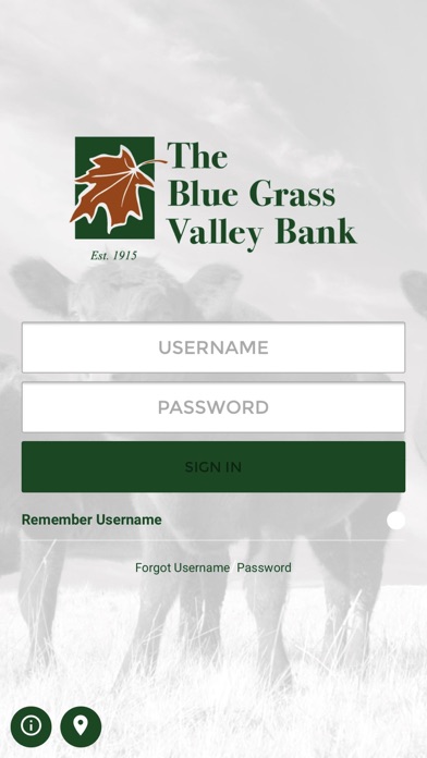 Blue Grass Valley Bank Screenshot