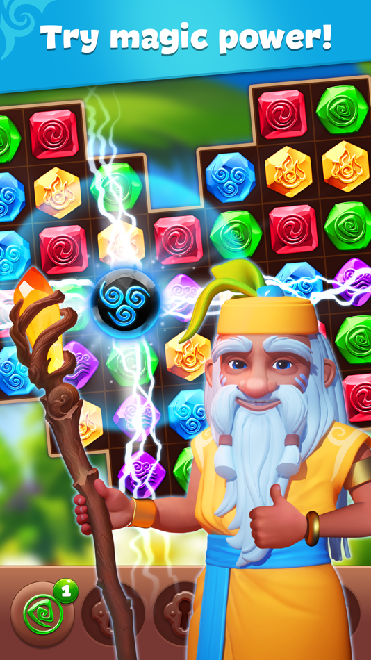 #1. Gemmy Lands: Match 3 Puzzle (iOS) 由: Best Place Apps