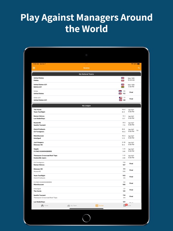 BuzzerBeater Mobile iPad screenshot 8 - Sports app
