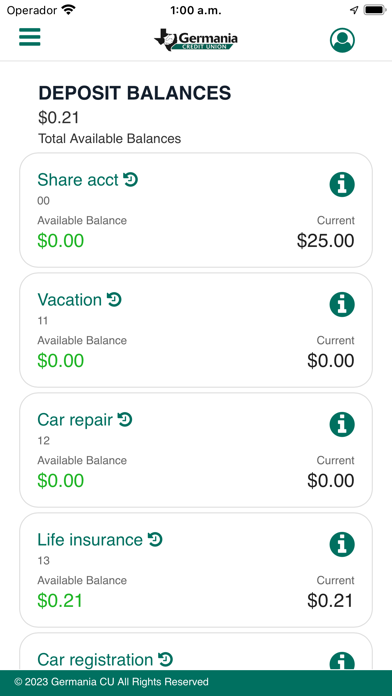 Germania Credit Union Mobile Screenshot