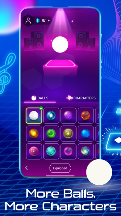 screenshot of Tiles Hop EDM Rush Music Ball 2