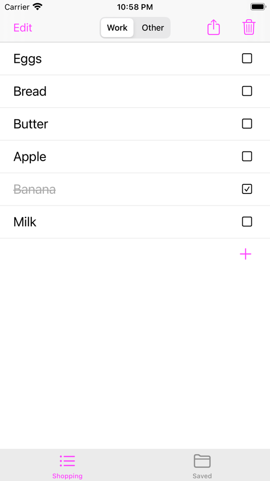 #1. Simple Shopping To Do List App (iOS) 由: giang pham