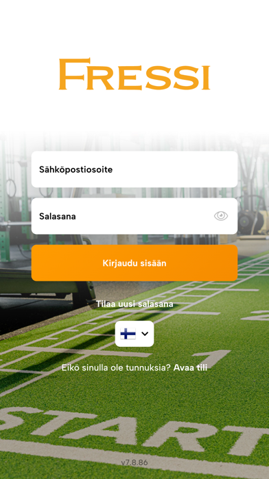 Fressi valmennussovellus Screenshot