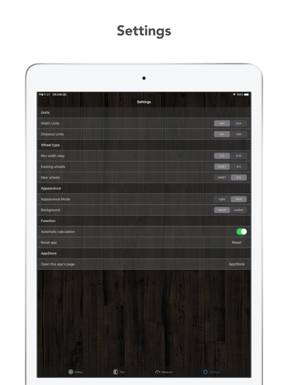 Tire Calculator (Offset&Speed) iPad screenshot 7 - Utilities app