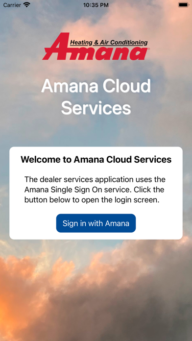 Amana Cloud Services Screenshot