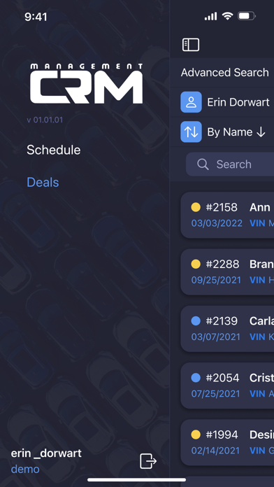 Management CRM Screenshot