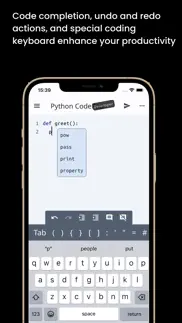 python code-pad compiler&ide iphone screenshot 3