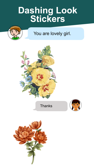 Watercolor Bouquets Stickersのおすすめ画像4