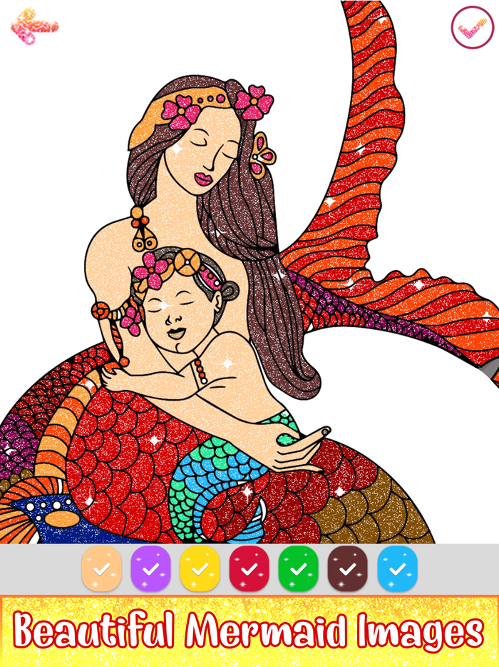 Glitter Color By Number Pages