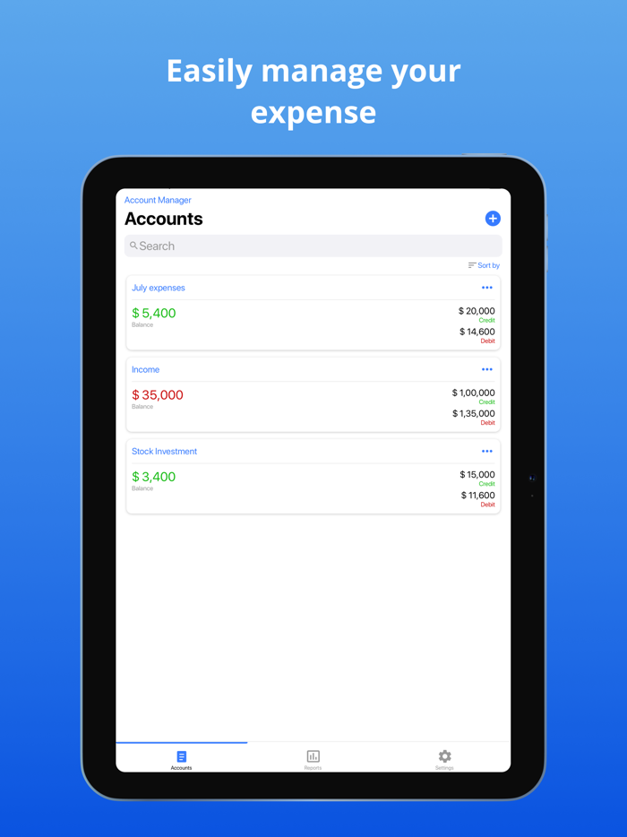 Account and Expense Manager