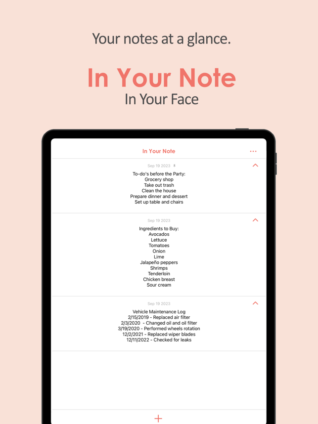 ‎In Your Note Screenshot