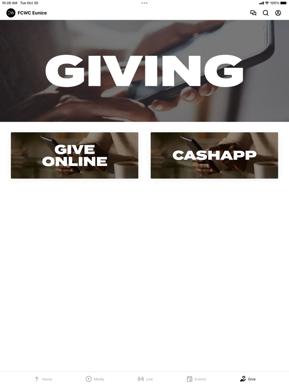 Faith Christian Worship Center iPad screenshot 5 - Education app