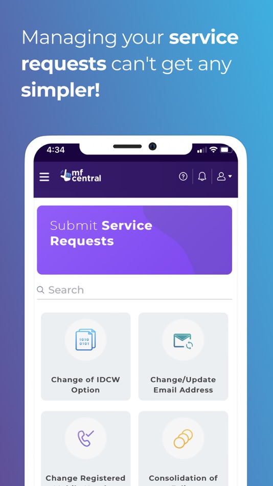 #4. MFCentral Mutual Fund App (iOS) بواسطة: KFIN TECHNOLOGIES LIMITED
