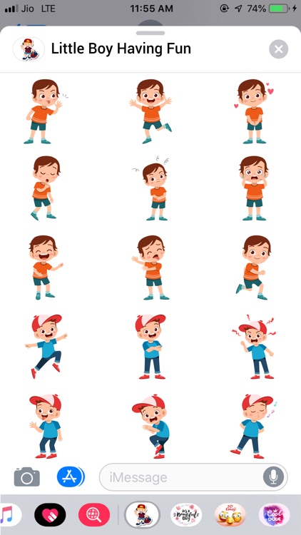 Little Boy Having Fun