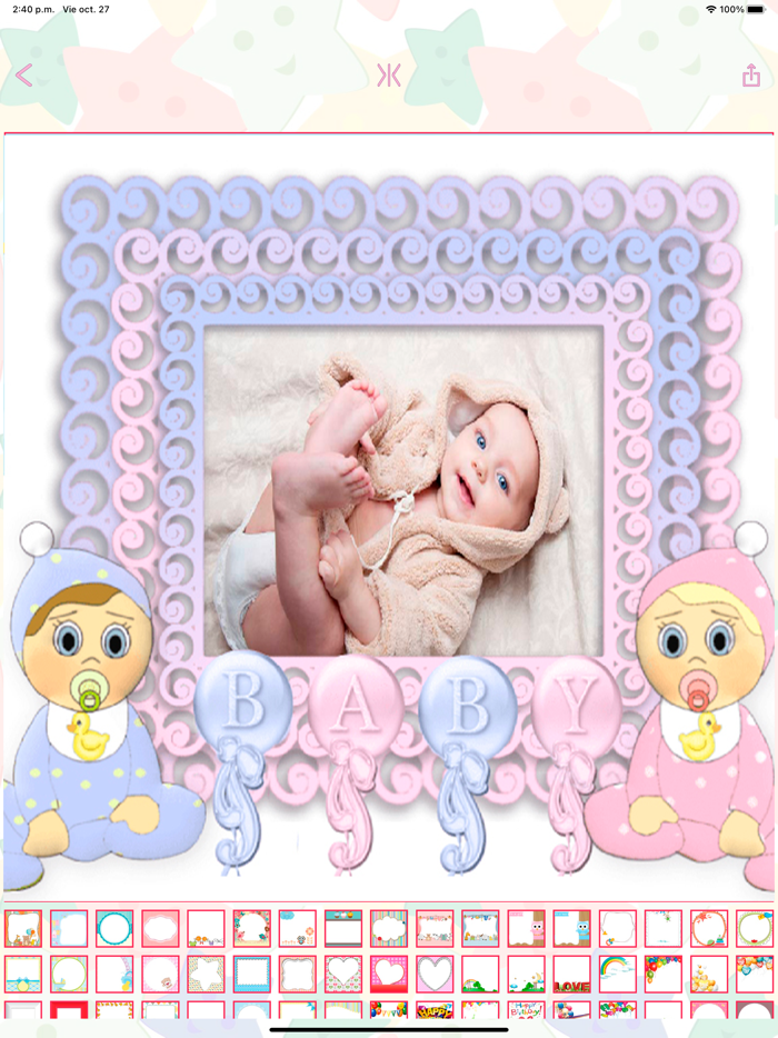 Baby frames to cards