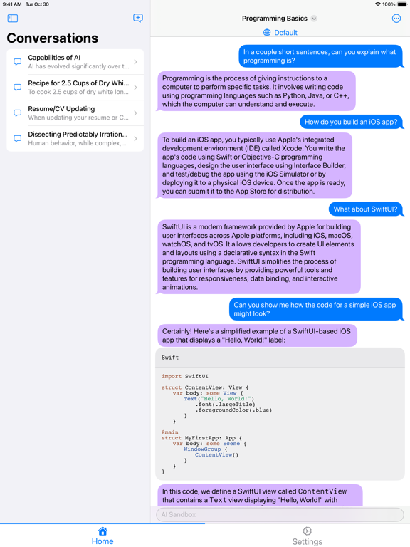 Screenshot #6 pour AI Sandbox - Chat Now!