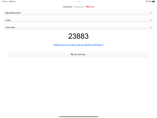 Códigos Postales México iPad screenshot 4 - Reference app