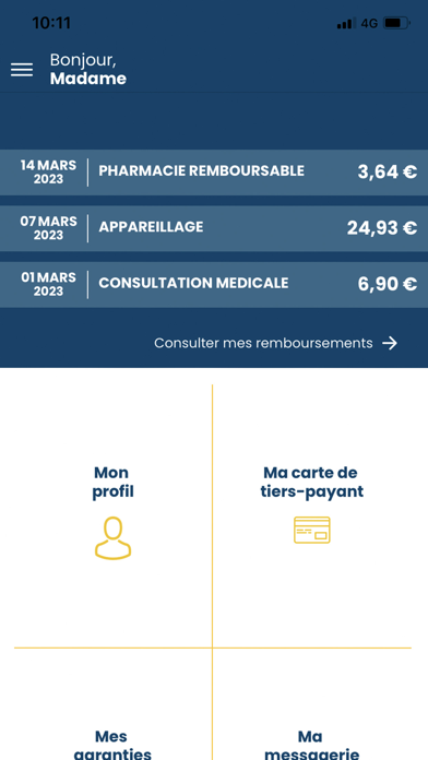 MBTP, mon espace adhérent Screenshot