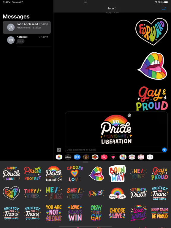 Screenshot #5 pour LGBTQ+ Pride Month Stickies