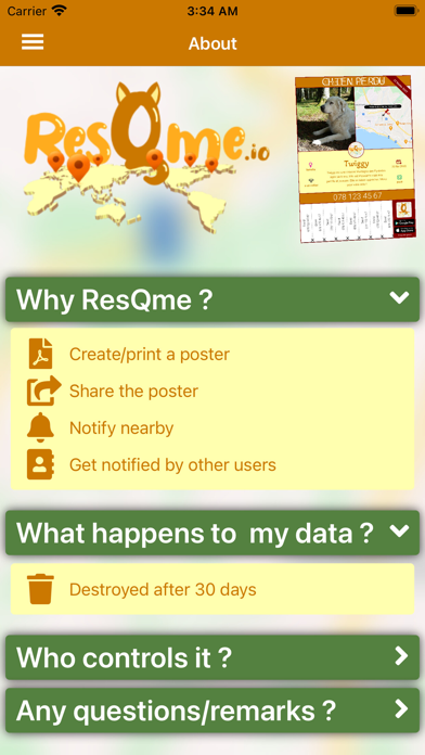 ResQme.io Screenshot