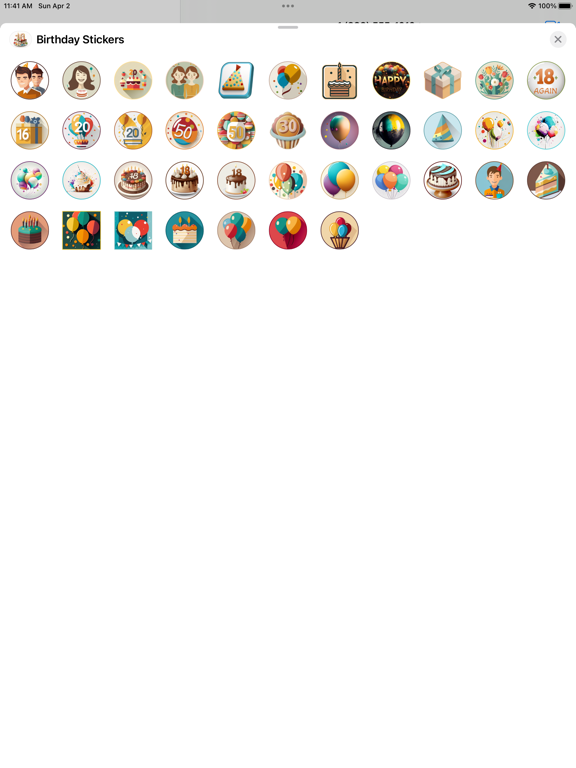 Screenshot #4 pour Happy Birthday Sticker Set
