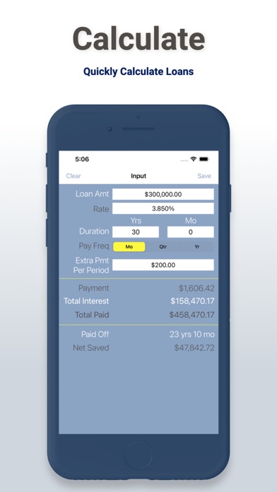 Loan and Mortgage Calculator Screenshot