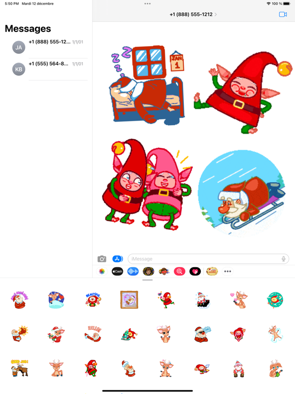 Screenshot #6 pour Christmas Animated Stickers ^^