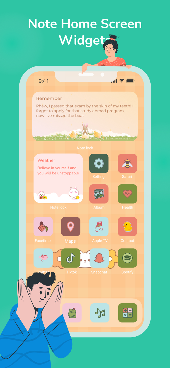 Color Note Lock Notes Widget