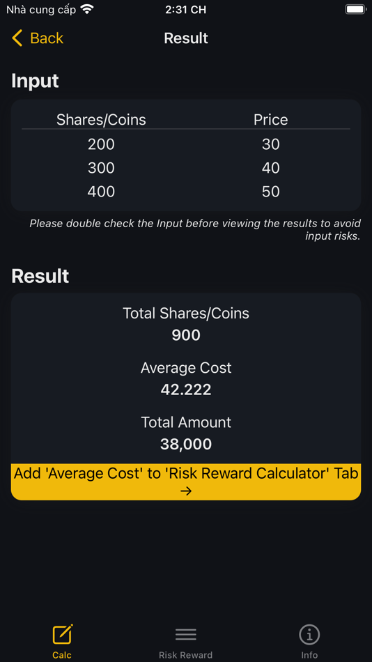 #3. Stock Average Calculator; Coin (iOS) 由: Phan Nhat Đang