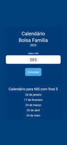 Calendário Bolsa Família 2024 screenshot #2 for iPhone
